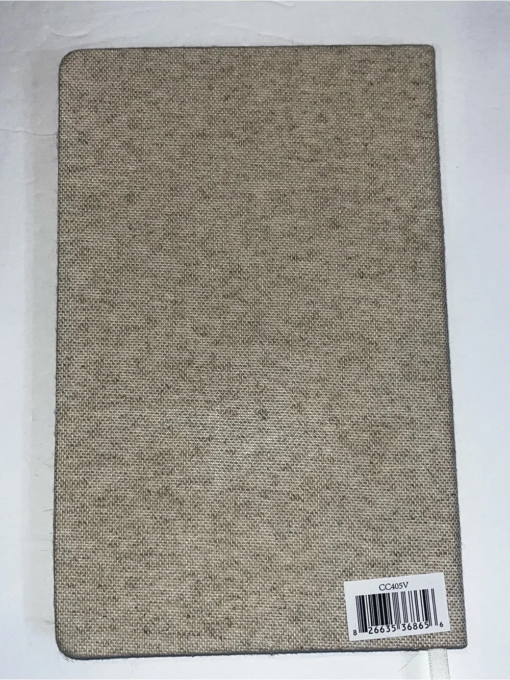 Embroidered Linen Journal - Gold Script